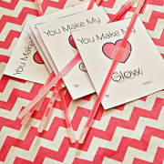 You Make My Heart Glow Valentines with Free Printable