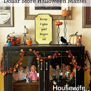Dollar Store Halloween Mantel