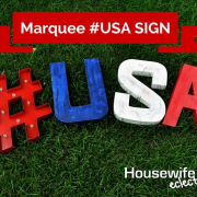 Marquee #USA Sign