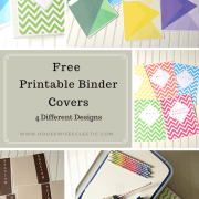 Free Printable Binder Covers (4 Different Designs)