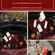 Harry Potter Trunk or Treat with Free Printable Platform 9 3/4 Sign