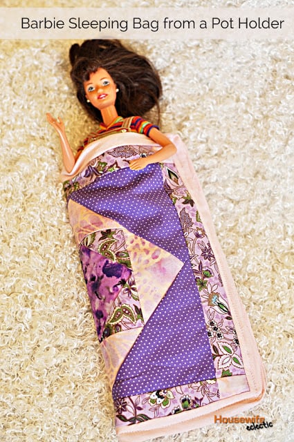 Barbie Sleeping Bag From a Hot Pad
