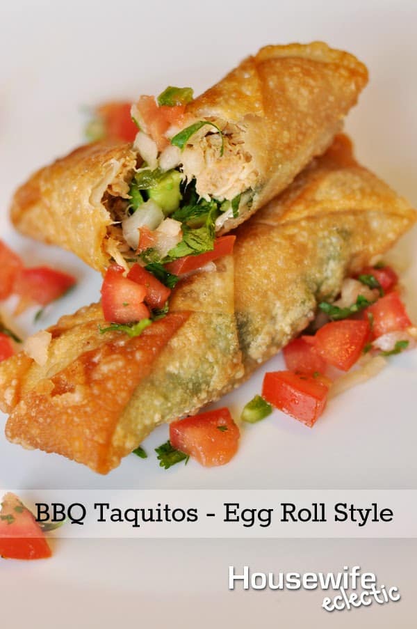 Housewife Eclectic: BBQ Taquitos - Egg Roll Style
