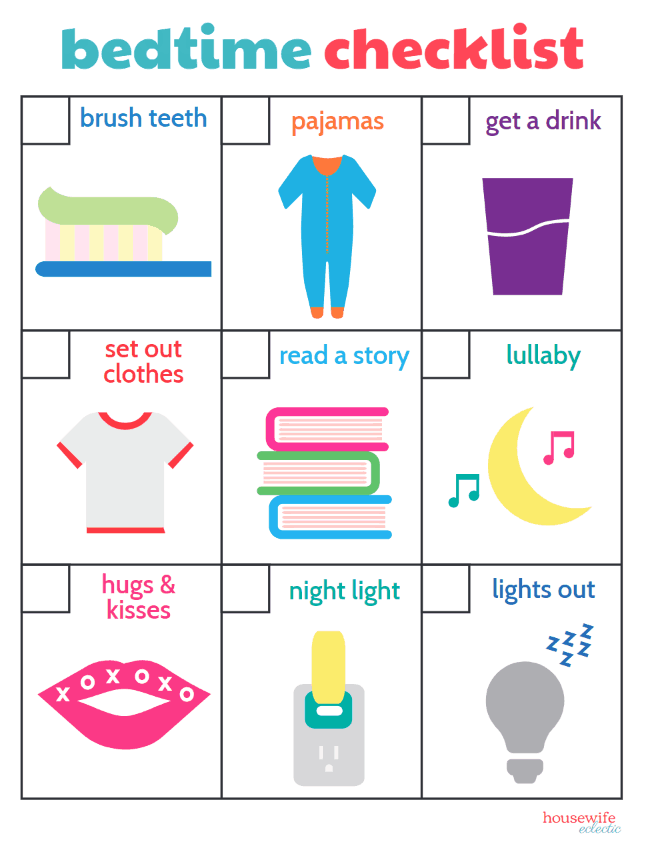 Bedtime Routine Checklist 