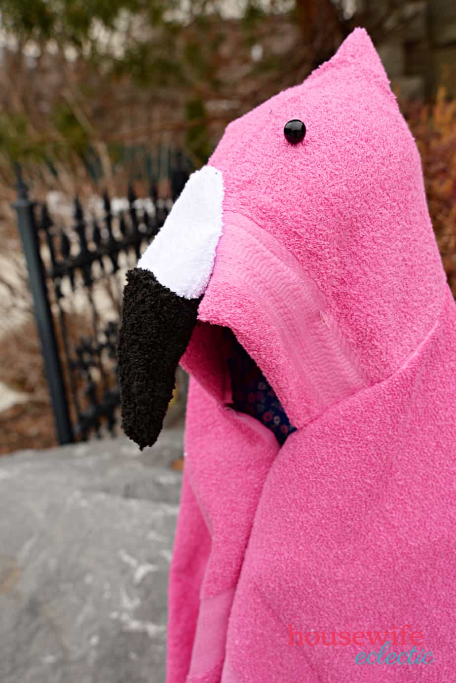DIY Flamingo Hooded Towel