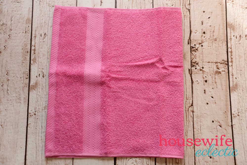 DIY Flamingo Hooded Towel: Pink Towel