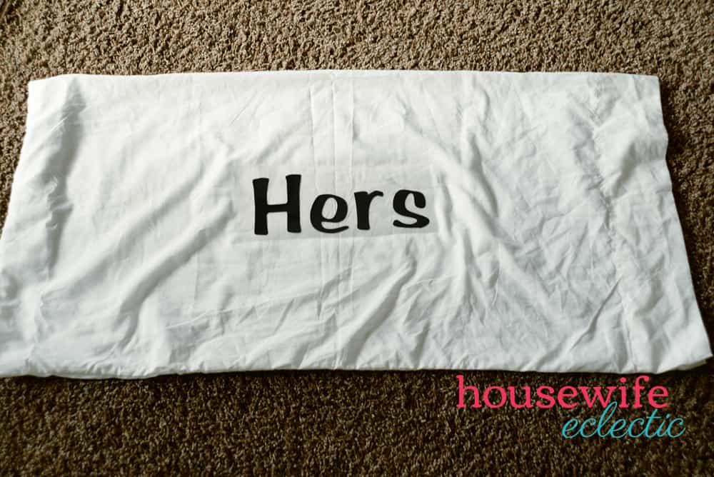 DIY Funny His and Hers Pillows : Hers Pillow Case