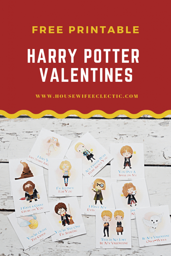Free Printable Harry Potter Valentines Housewife Eclectic
