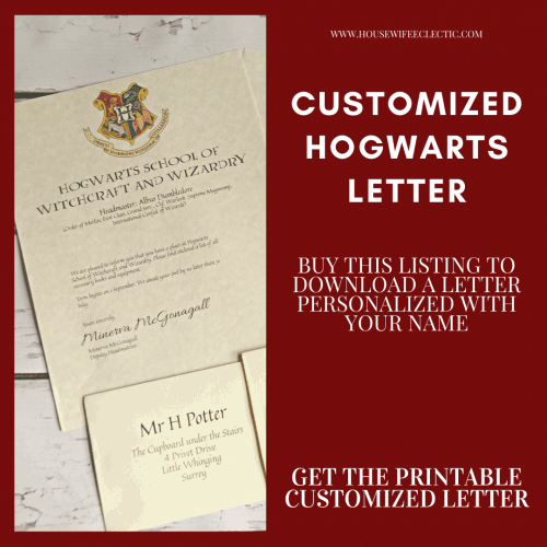 Free Printable Hogwarts Letter - Housewife Eclectic